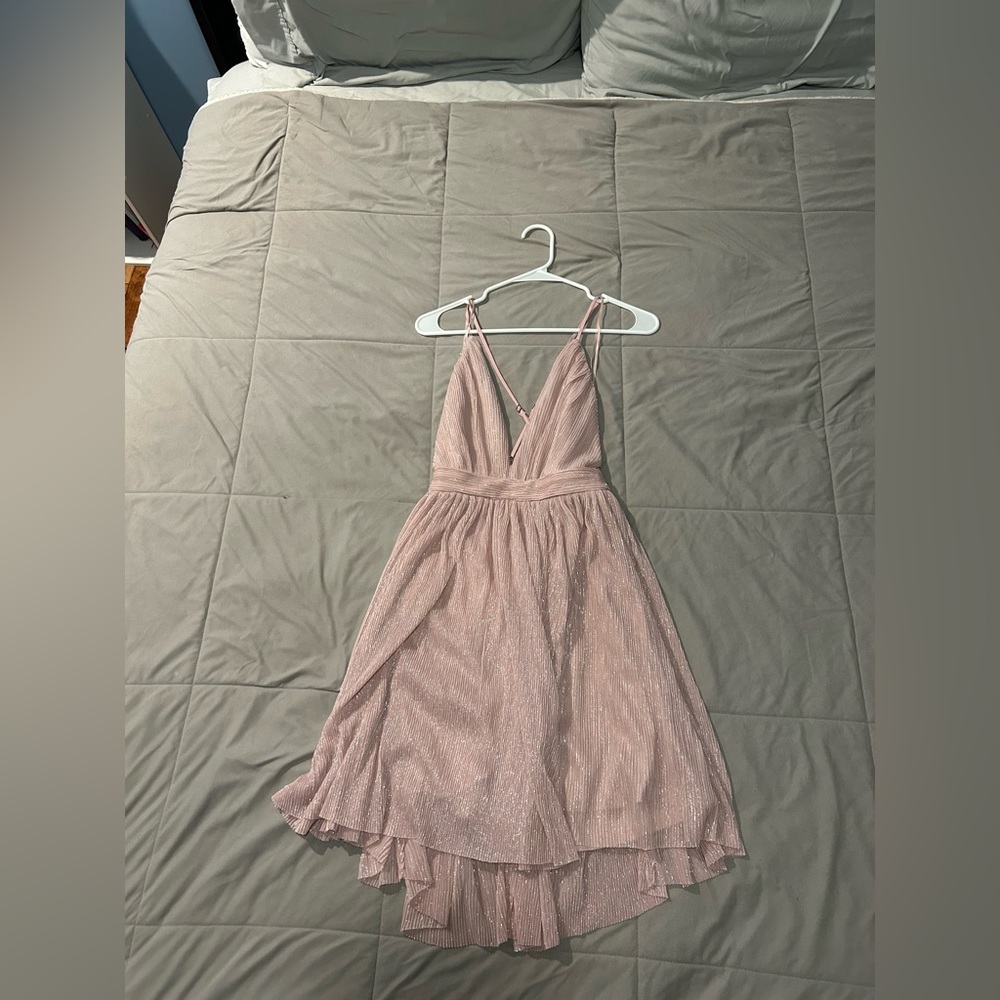 pink midi dress. size small.